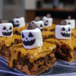 Ingredients for Jack-o'-Lantern Brownies laid out on a table.
