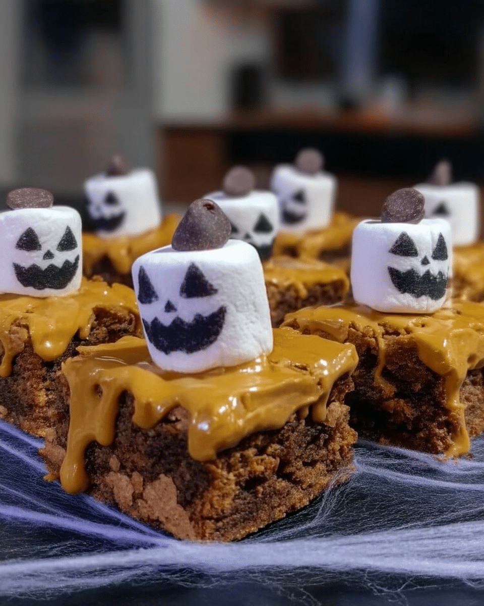 Ingredients for Jack-o'-Lantern Brownies laid out on a table.