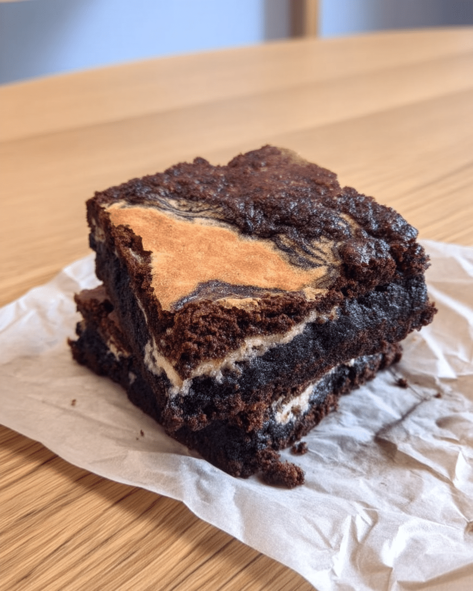 Perfectly Cut Pumpkin Cheesecake Brownies