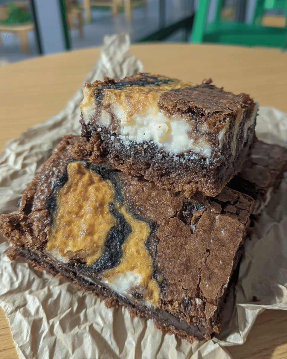 Perfectly Swirled Pumpkin Cheesecake Brownies