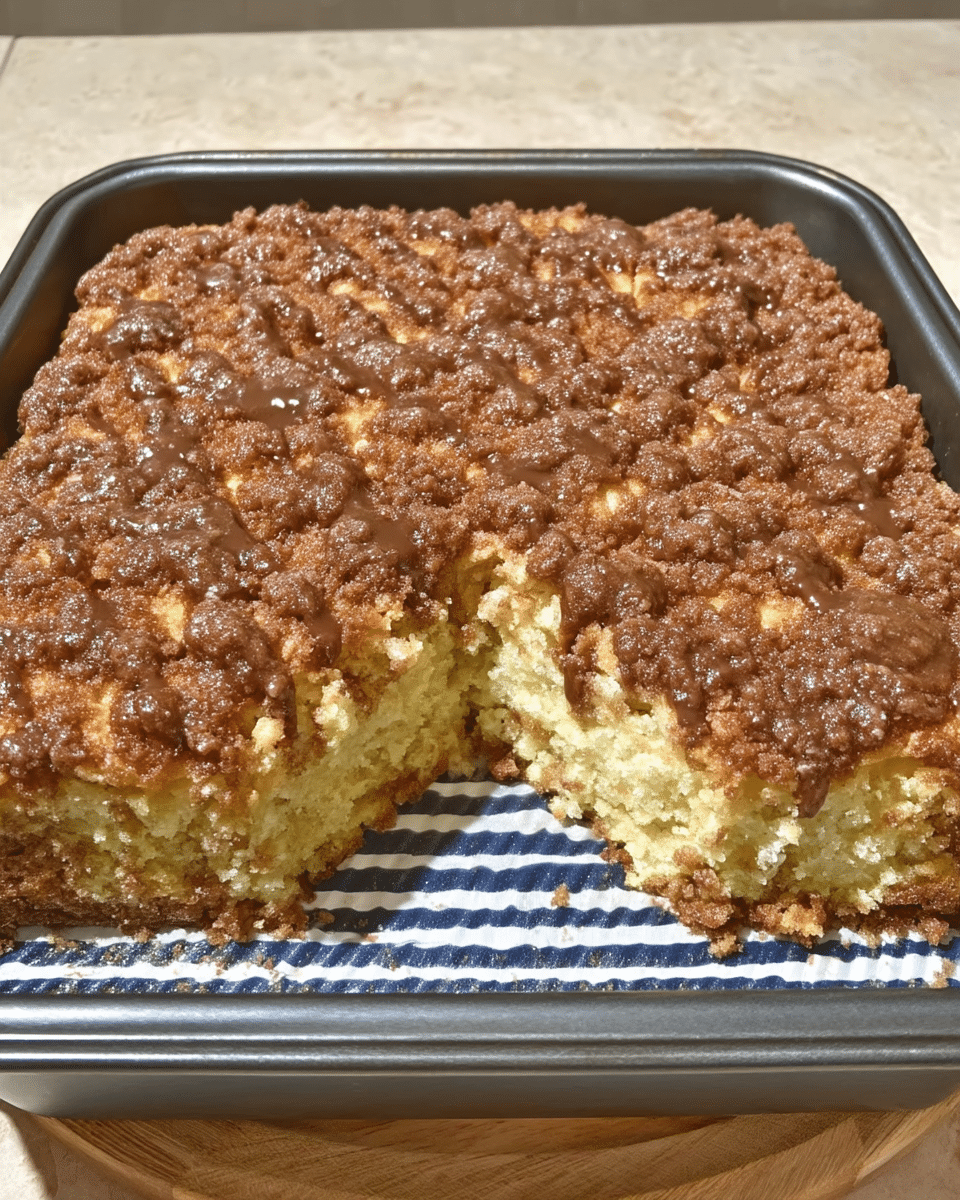 An array of ingredients for pumpkin coffee cake neatly arranged on a wooden table.