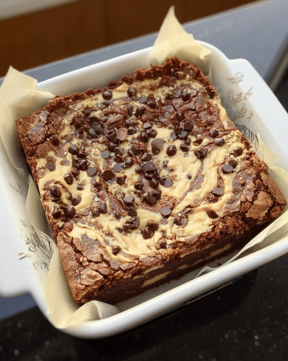 An array of ingredients for Pumpkin Fudge Brownies neatly arranged on a wooden table: cocoa powder, eggs, butter, sugar, pumpkin puree, cream cheese, and various spices.