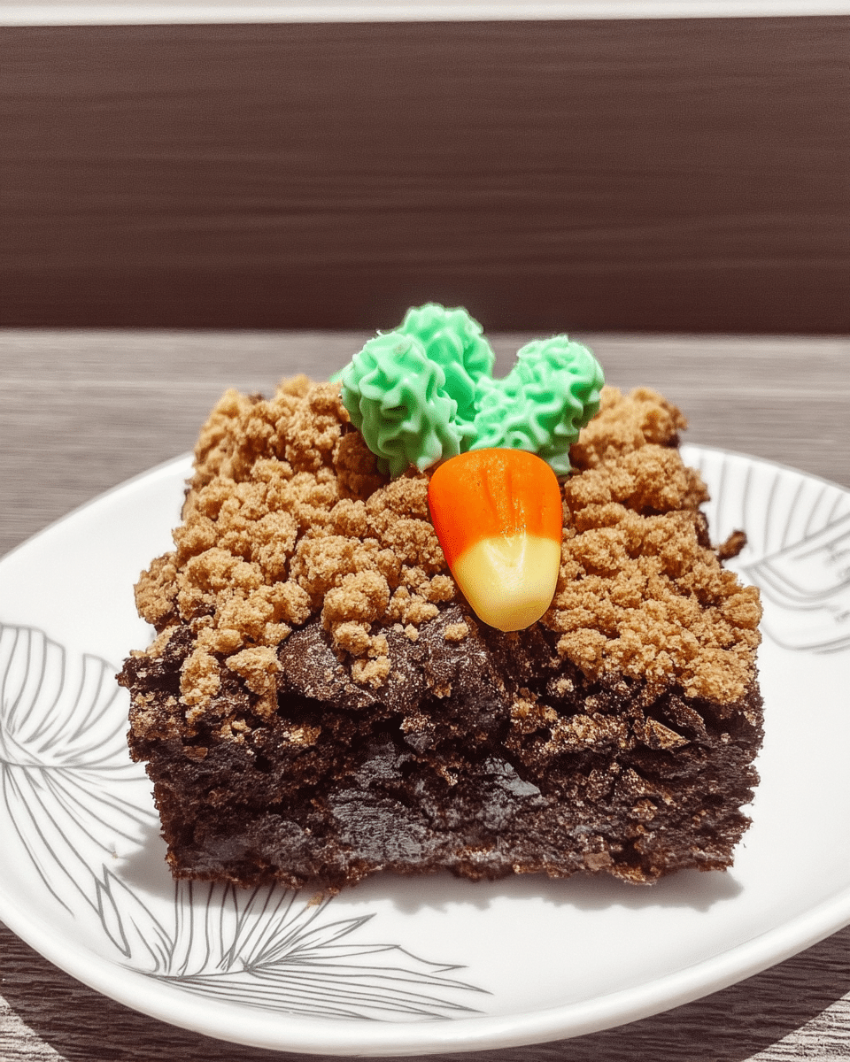 Serving Pumpkin Patch Brownie Bites