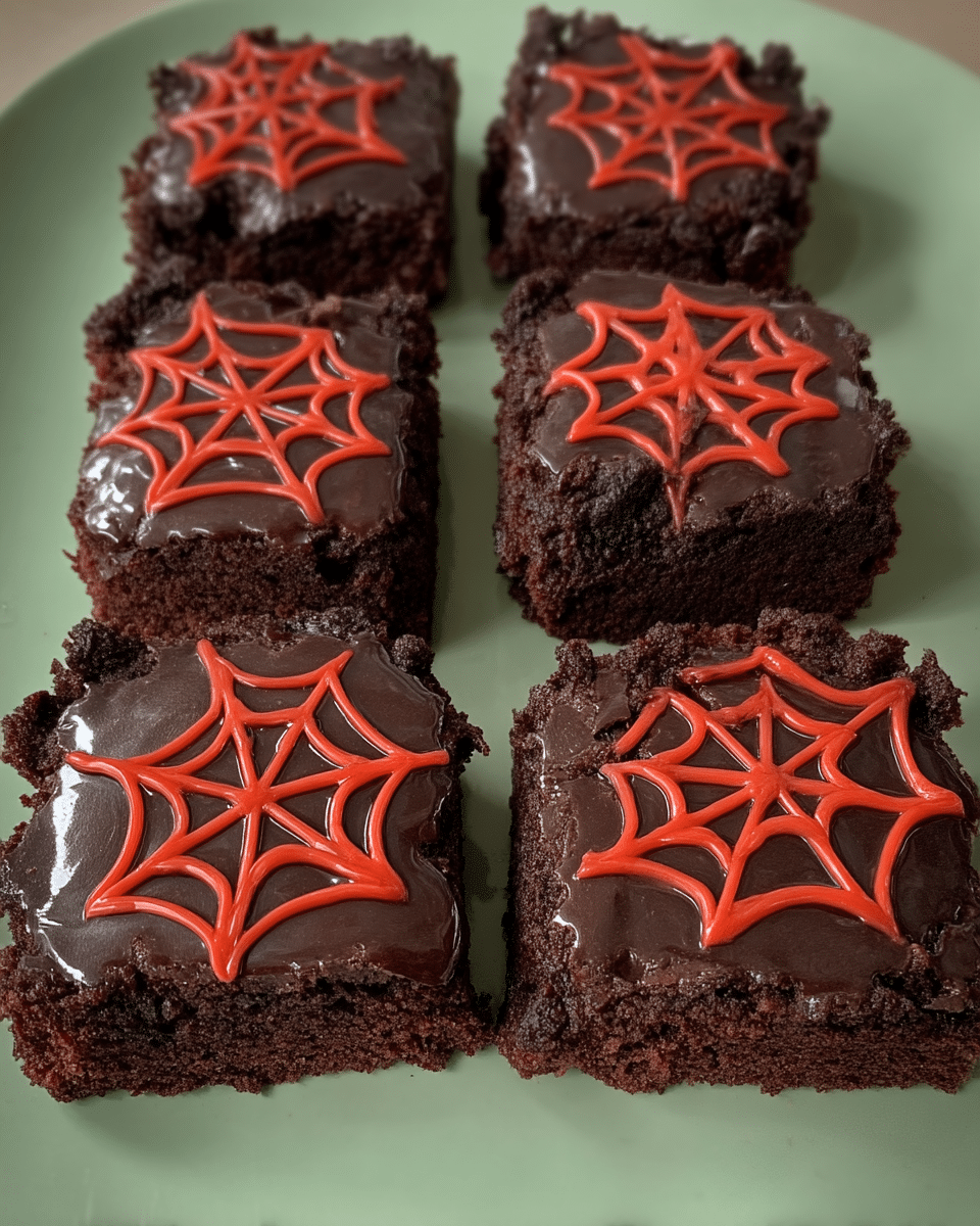 A hand stretching melted marshmallows over brownies