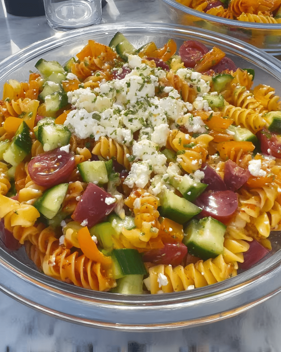 An array of fresh ingredients arranged neatly on a countertop, ready for preparing the Chipotle Sweet Potato Pasta Salad.