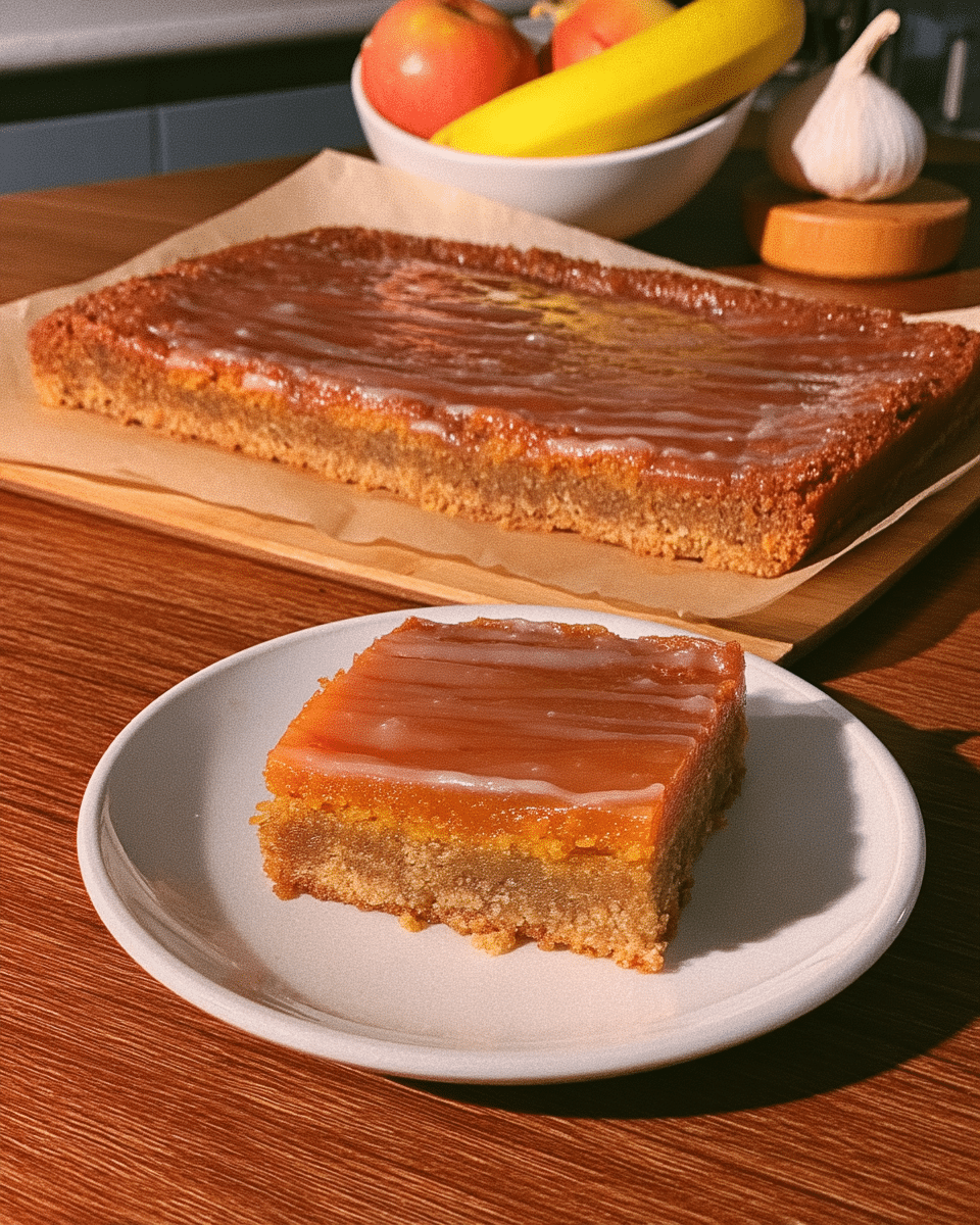 Serving Easy Pumpkin Brownies