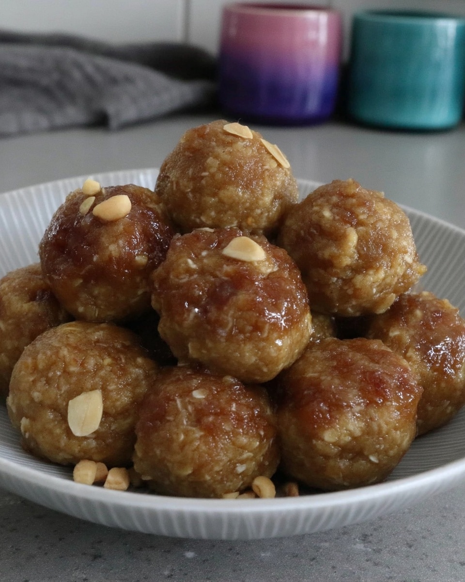 No-bake oatmeal energy balls recipe! Healthy, quick snack with peanut butter, maple syrup, and chia seeds. Perfect for on-the-go protein or meal prep. #energyballs #healthysnacks #nobake