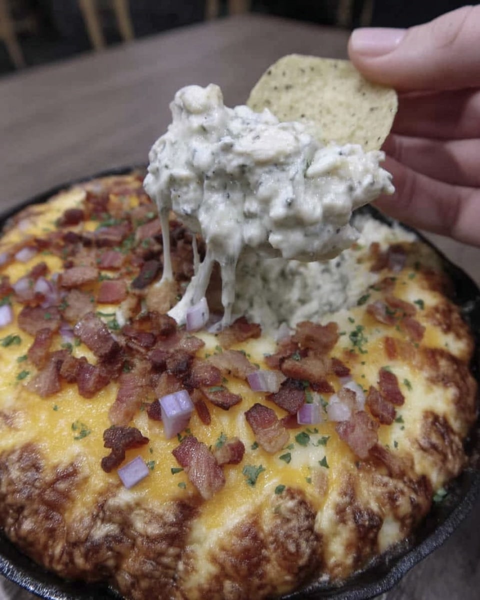 Game Day Snacks Football crack chicken dip in baking dish
