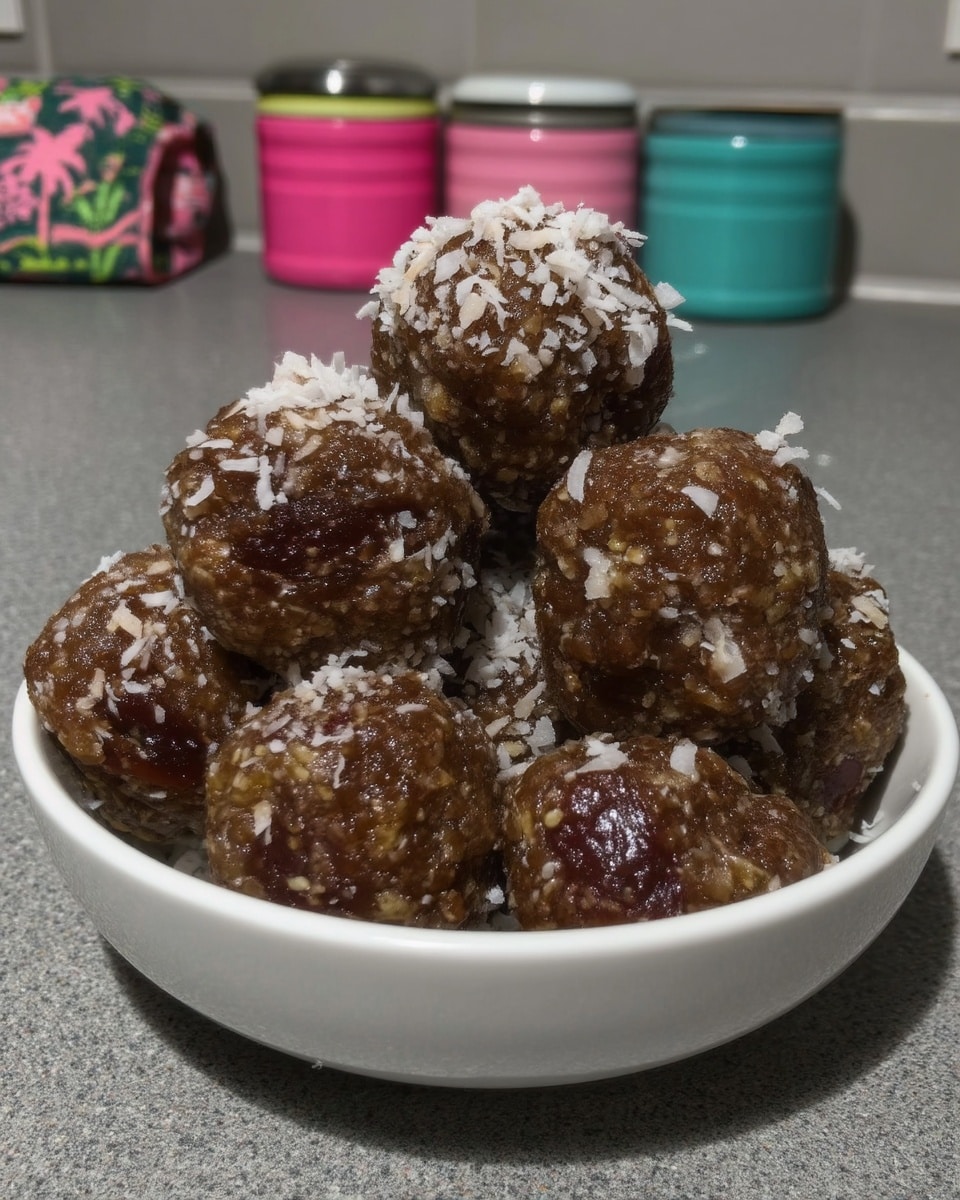 snacks for school peanut butter oat balls stacked